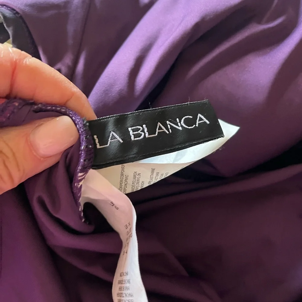La Blanca Floral 1 Piece Swimsuit-Purple and Multicolor Ware off shoulders! - Picture 11 of 14
